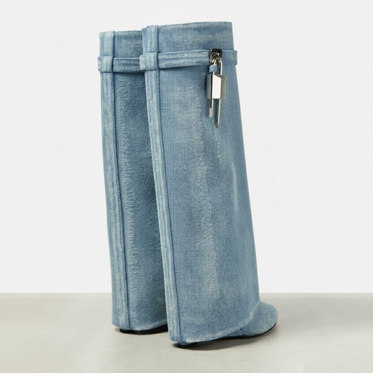 Amelier Rochas Shark Boots Jeans - Handmade Italian Leather Footwear