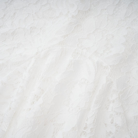 Elegant Abbie White Floral Lace Bustier Ruffled Maxi Dress