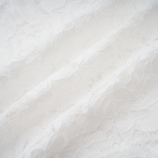 Elegant Abbie White Floral Lace Bustier Ruffled Maxi Dress