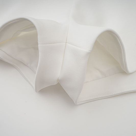 Gitta White Ribbon Ruched Mini Dress With Cowl Neck Shorts