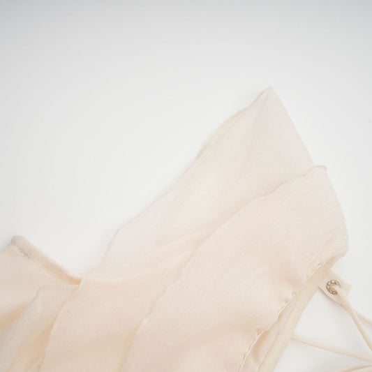 Amelier Rochas Hélène Faux-Flower Layered Ruffled Mini Dress