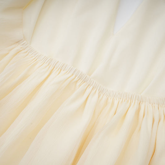 Bérénice White Halterneck Faux-Pearl Tiered Mini Dress