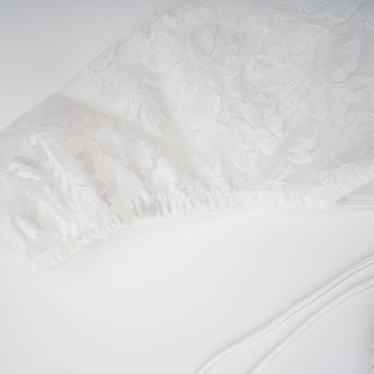 Vivienne White Floral Lace Corset Mini Dress with Detachable Sleeves