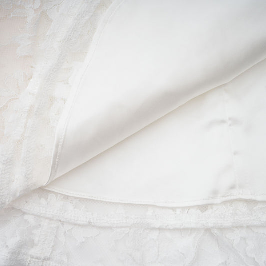 Vivienne White Floral Lace Corset Mini Dress with Detachable Sleeves