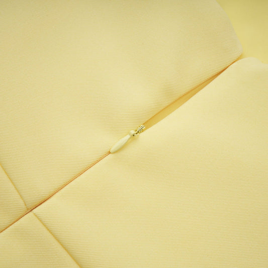 Abigail Yellow Floral Embroidered Off Shoulder A-Line Mini Dress