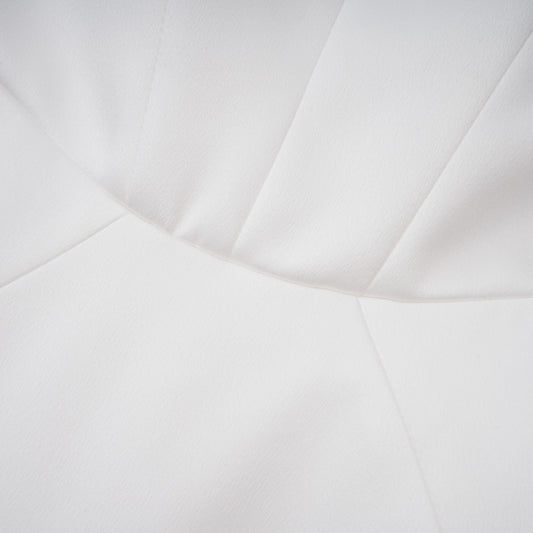 Alba White Sleeveless Barrel Waist Corset Maxi Dress Mermaid Train