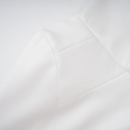 Alba White Sleeveless Barrel Waist Corset Maxi Dress Mermaid Train