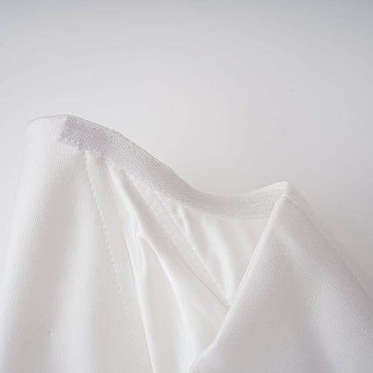 Alba White Sleeveless Barrel Waist Corset Maxi Dress Mermaid Train